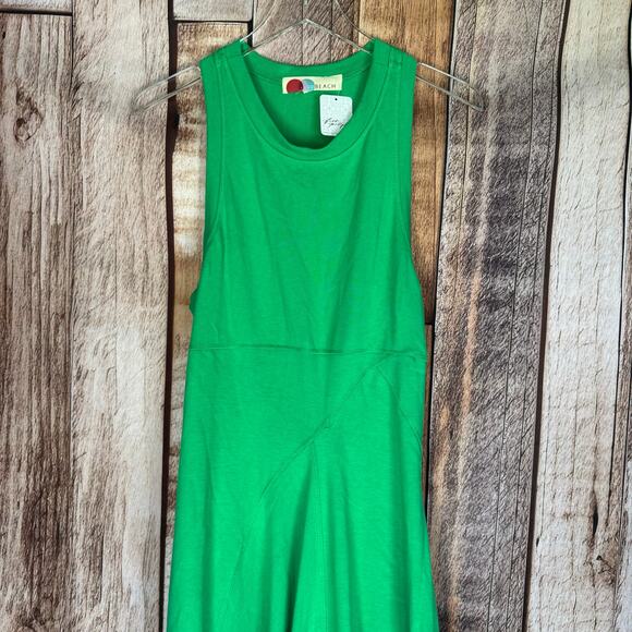 Free People Beach Dress Main Street Racer Back Stretchy NWT Large Vacation - Picture 3 of 9